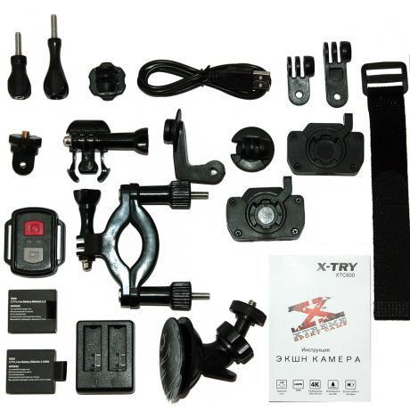 Экшн камера X-TRY XTC802 HYDRA (4K, Remote, доп АКБ, Car kit) - фото 5