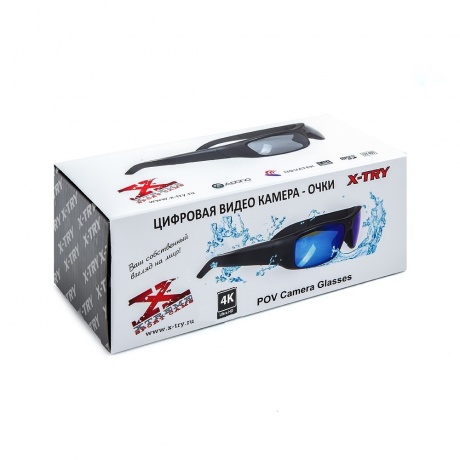 Цифровая камера-очки X-TRY XTG371 UHD 4K, 64 GB  CRISTAL - фото 6