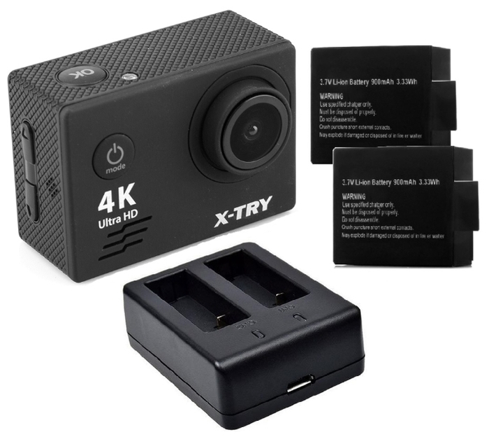 Экшн-камера X-TRY XTC168 Neo UltraHD 4K WiFi Maximal, цвет черный