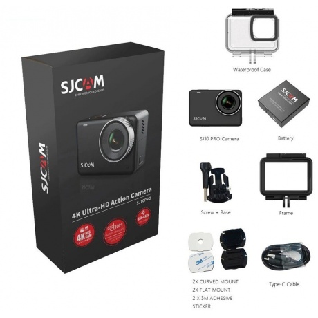 Экшн камера SJCAM SJ10 Pro Black - фото 3
