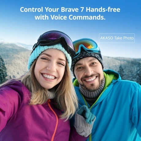 Экшн-камера AKASO BRAVE 7 серый. - фото 17