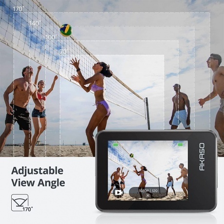 Экшн-камера AKASO BRAVE 7 серый. - фото 18