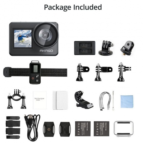 Экшн-камера AKASO BRAVE 7 серый. - фото 6