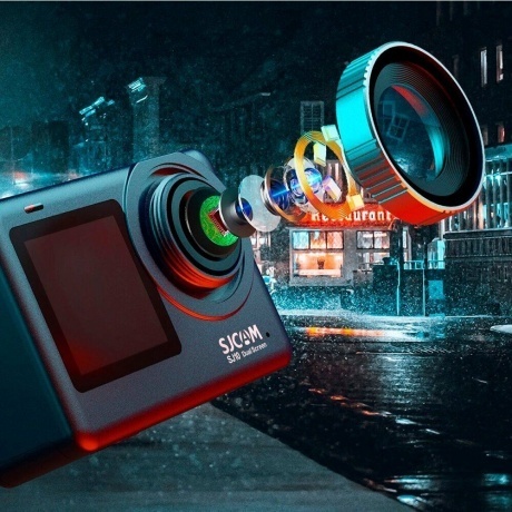 Экшн-камера SJCAM SJ10 PRO DualScreen. черный. - фото 14