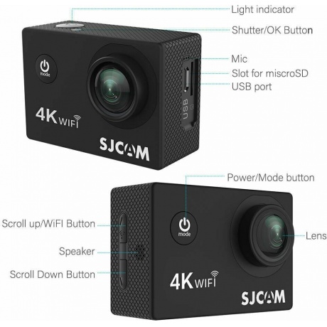 Экшн-камера SJCAM SJ4000 AIR. черный. - фото 28