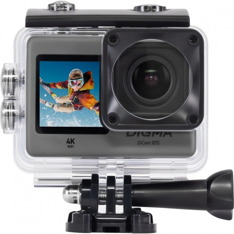 Экшн-камера Digma DiCam 870 серый - фото 35