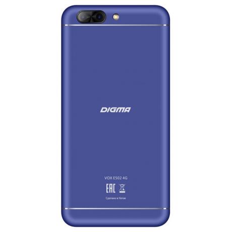 Смартфон Digma VOX E502 4G 16Gb 1Gb Blue - фото 3