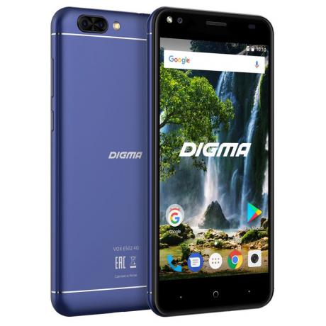 Смартфон Digma VOX E502 4G 16Gb 1Gb Blue - фото 8