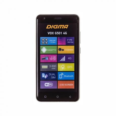 Смартфон Digma Vox G501 4G Red - фото 1