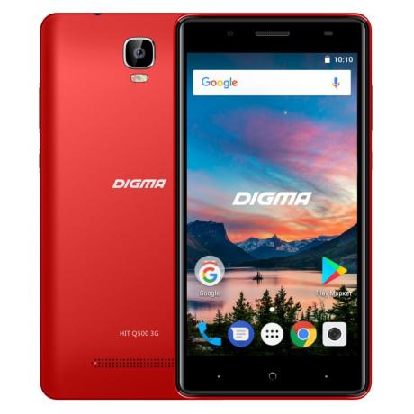 Смартфон Digma HIT Q500 3G 8Gb 1Gb Red - фото 1