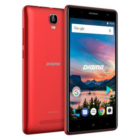 Смартфон Digma HIT Q500 3G 8Gb 1Gb Red - фото 8