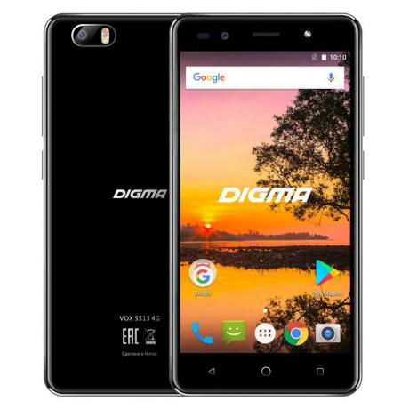 Смартфон Digma VOX S513 4G 16Gb 1Gb Black - фото 1