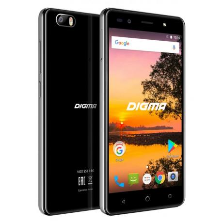Смартфон Digma VOX S513 4G 16Gb 1Gb Black - фото 8