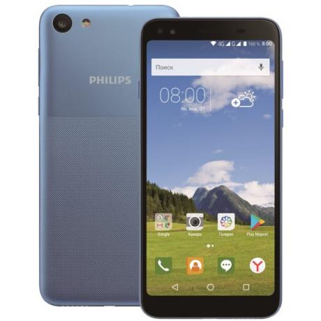 Смартфон Philips S395 Light Blue - фото 1