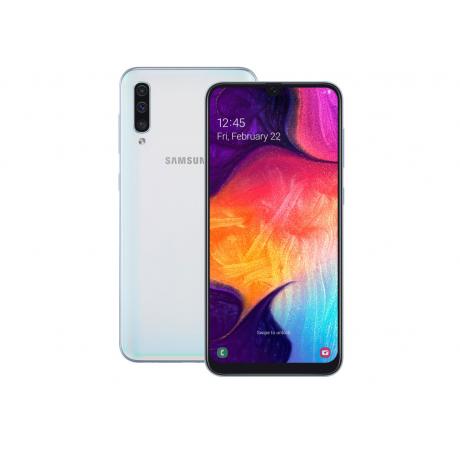 Смартфон Samsung Galaxy A50 128GB (2019) A505F White - фото 1