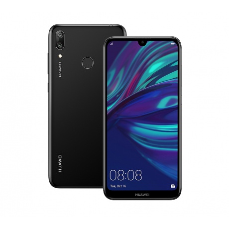 Смартфон Huawei Y7 2019 Midnight Black - фото 1