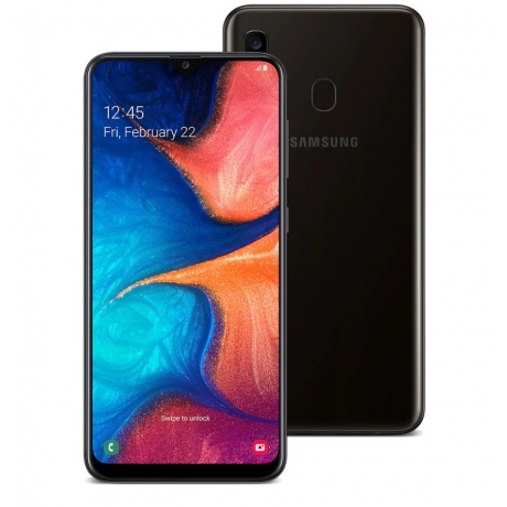 Смартфон Samsung Galaxy A20 (2019) SM-A205F 32Gb Black - фото 1