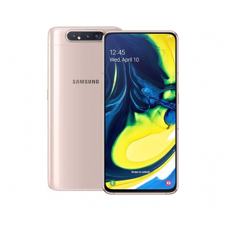 Смартфон Samsung Galaxy A80 128Gb 8Gb A805F Gold - фото 1