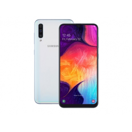 Смартфон Samsung Galaxy A50 64GB (2019) A505F White + Портативная колонка JBL - фото 1
