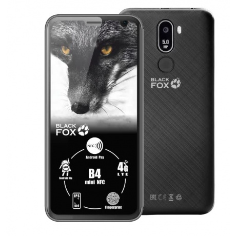 Смартфон Black Fox B4 mini NFC Black - фото 1