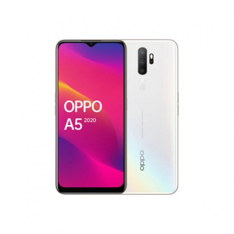 Смартфон OPPO A5 (2020) 3/64GB Сияющий Белый - фото 1