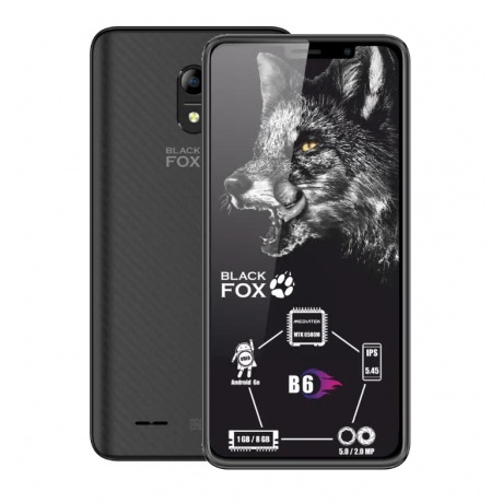 Смартфон Black Fox B6 Black - фото 1