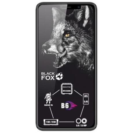 Смартфон Black Fox B6 Black - фото 2