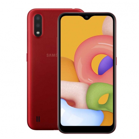 Смартфон Samsung Galaxy M01 32Gb SM-M015F Red - фото 1