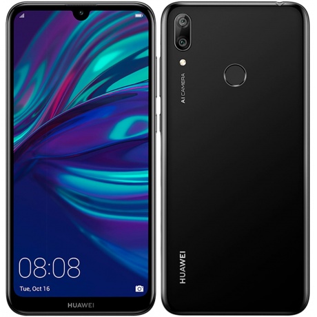 Смартфон Huawei Y7 2019 4/64Gb Midnight Black - фото 1