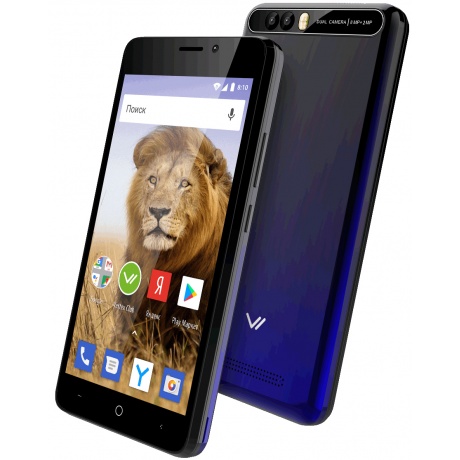 Смартфон Vertex Impress Lion dual cam 3G D.Blue - фото 1