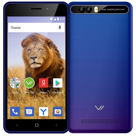 Смартфон Vertex Impress Lion dual cam 3G Sapphire - фото 1