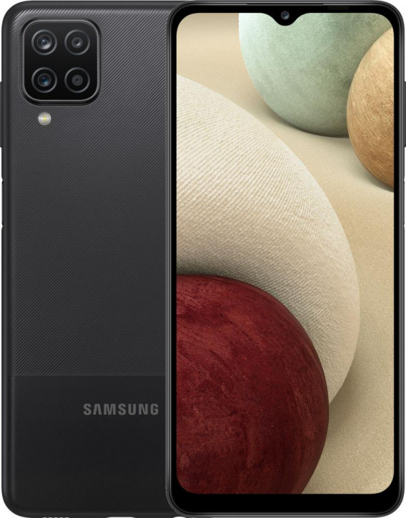 Смартфон Samsung Galaxy A12 64Gb A127F (SM-A127FZKVSER) Black, цвет черный - фото 1
