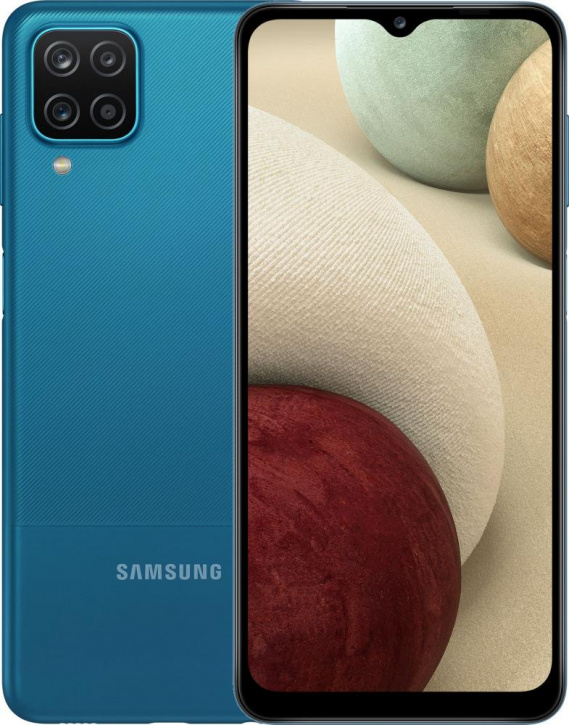 Смартфон Samsung Galaxy A12 64Gb A127F (SM-A127FZBVSER) Blue, цвет синий - фото 1