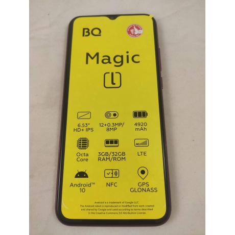 Смартфон BQ 6630L MAGIC L LTE Wine Red уцененный (гарантия 14 дней) - фото 3