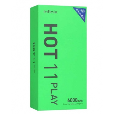 Смартфон Infinix Hot 11 play 4/64Gb Черный - фото 10
