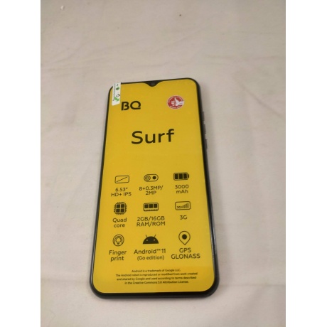 Смартфон BQ 6631G Surf Black уцененный (гарантия 14 дней) - фото 3