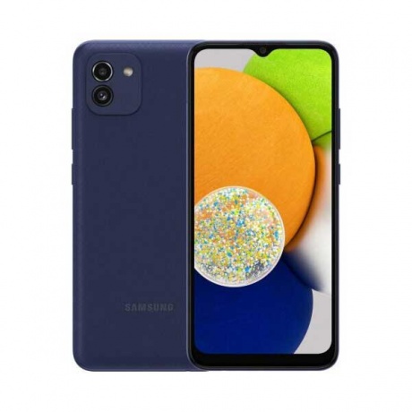 Смартфон Samsung Galaxy A03 A035F 64Gb Blue - фото 1