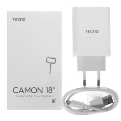 Смартфон TECNO CAMON 18P 8GB+128GB LTE WHITE (2 SIM, ANDROID) - фото 9