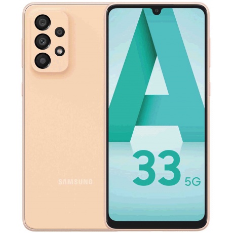 Смартфон Samsung Galaxy A33 A336 6/128Gb 5G Global Peach - фото 1