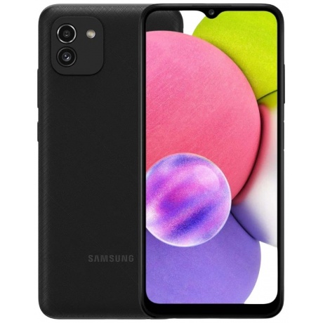 Смартфон Samsung Galaxy A03 A035F 3/32Gb (SM-A035FZKDSKZ) Black - фото 1