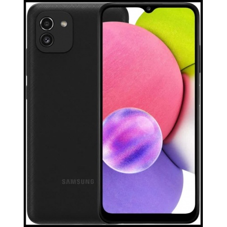 Смартфон Samsung Galaxy A03 A035F 4/64Gb (SM-A035FZKGSKZ) Black - фото 1