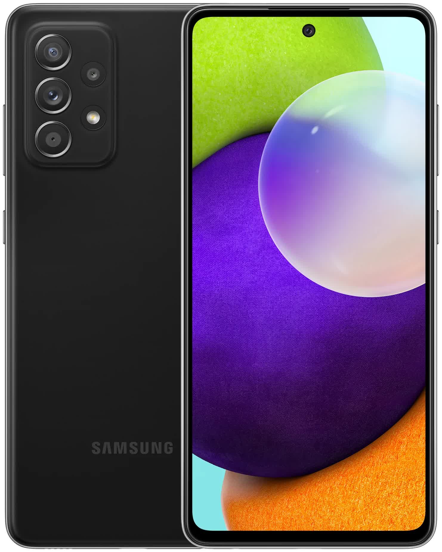 Смартфон Samsung Galaxy A52 6/128Gb Global Black, цвет черный - фото 1