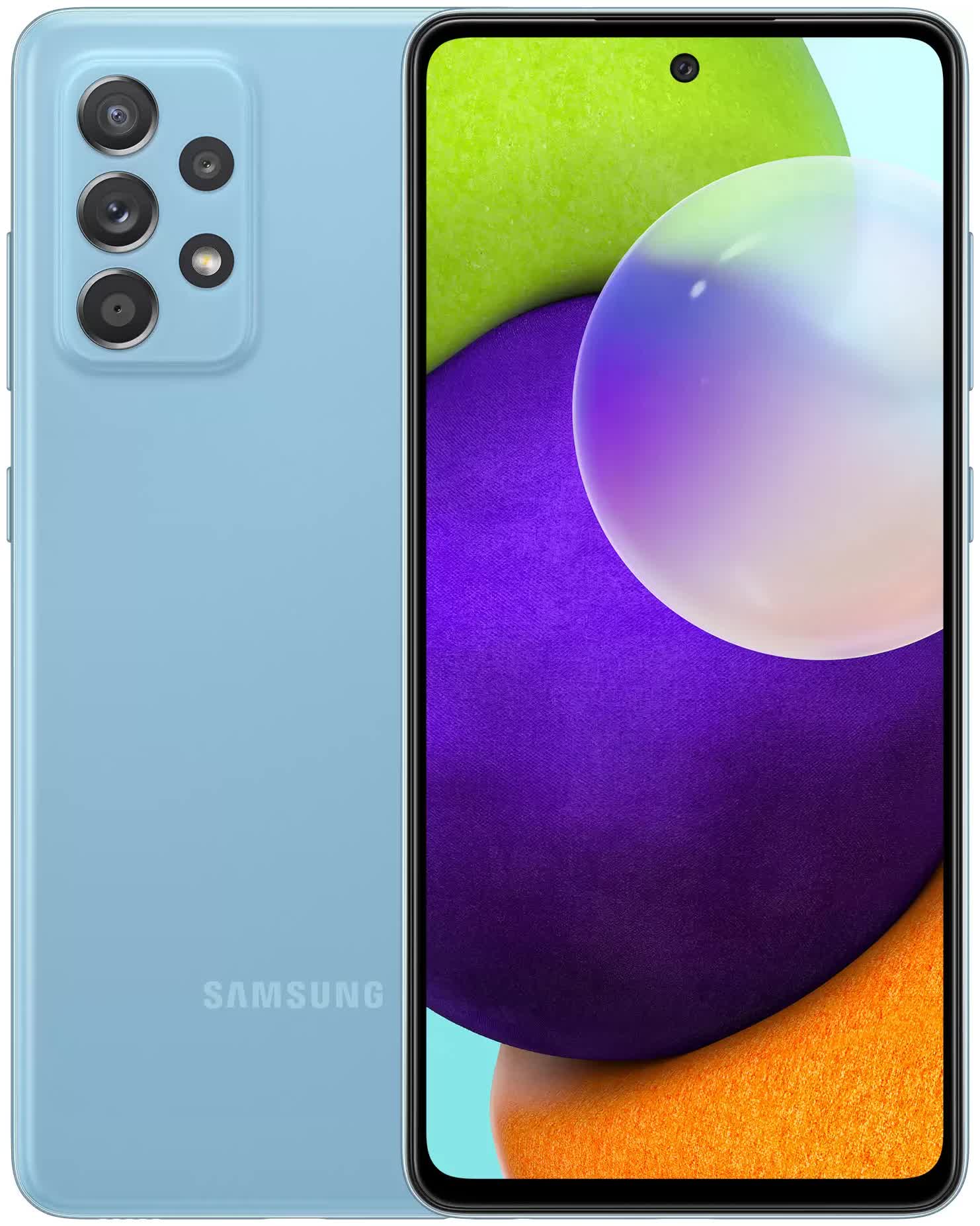 Смартфон Samsung Galaxy A52 8/128Gb Global Blue, цвет голубой - фото 1