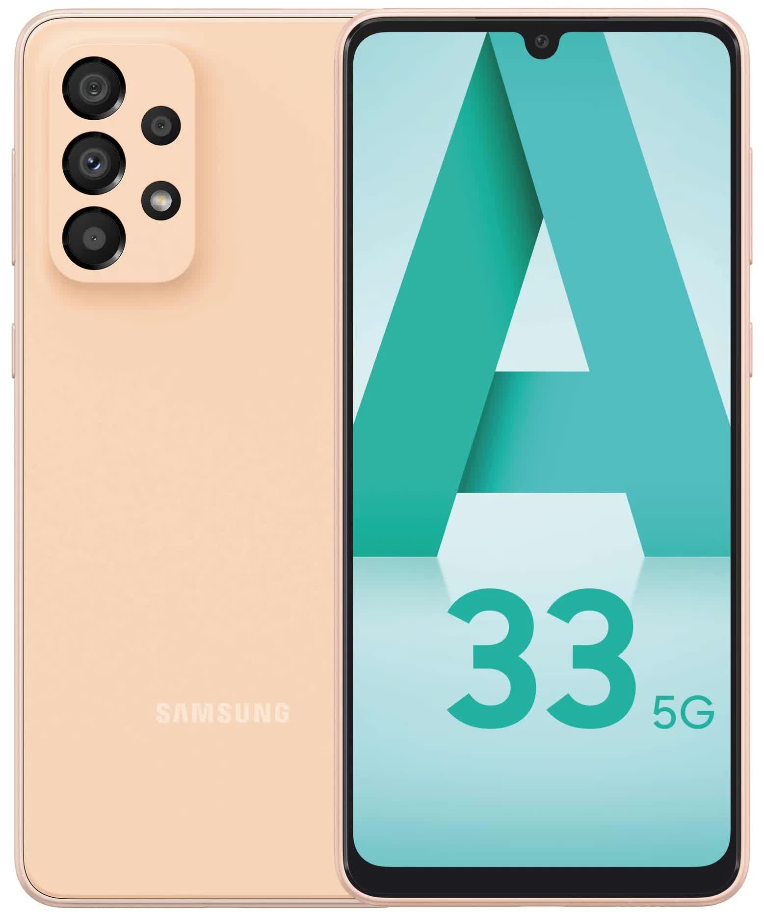 Смартфон Samsung Galaxy A33 5G 8/128Gb Global Peach Orange, цвет оранжевый - фото 1