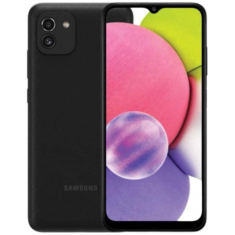 Смартфон Samsung Galaxy A03 3/32Gb (SM-A035FZKDMEB) Black - фото 1