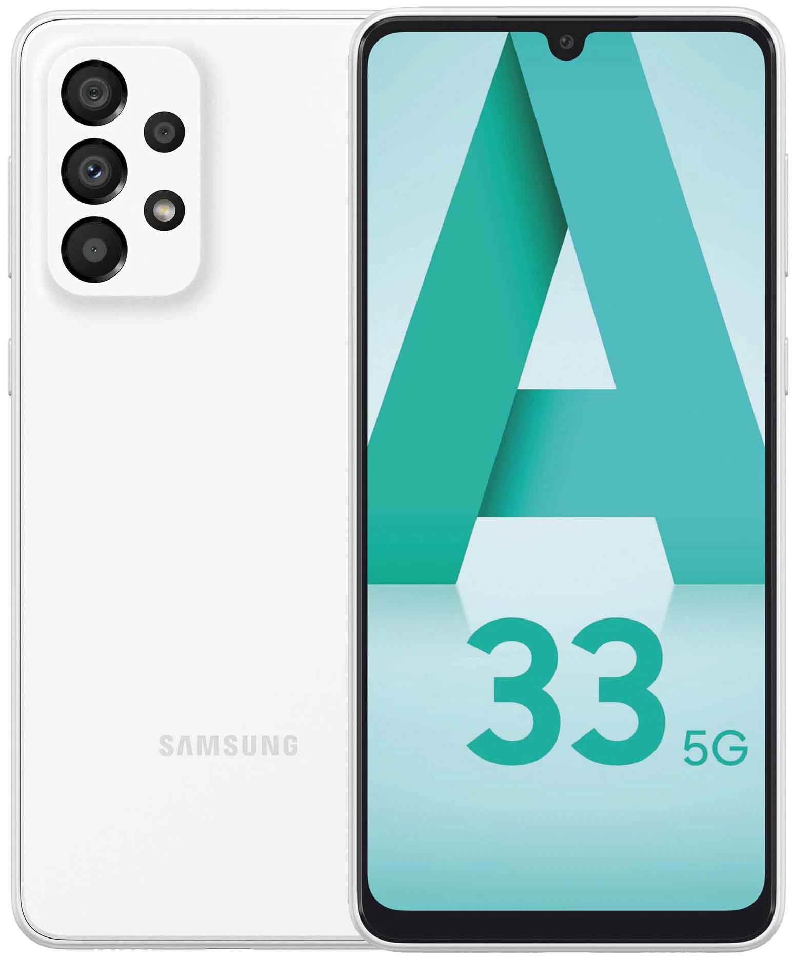 Смартфон Samsung Galaxy A33 5G 8/128Gb (SM-A336EZWHMEA) White - фото 1