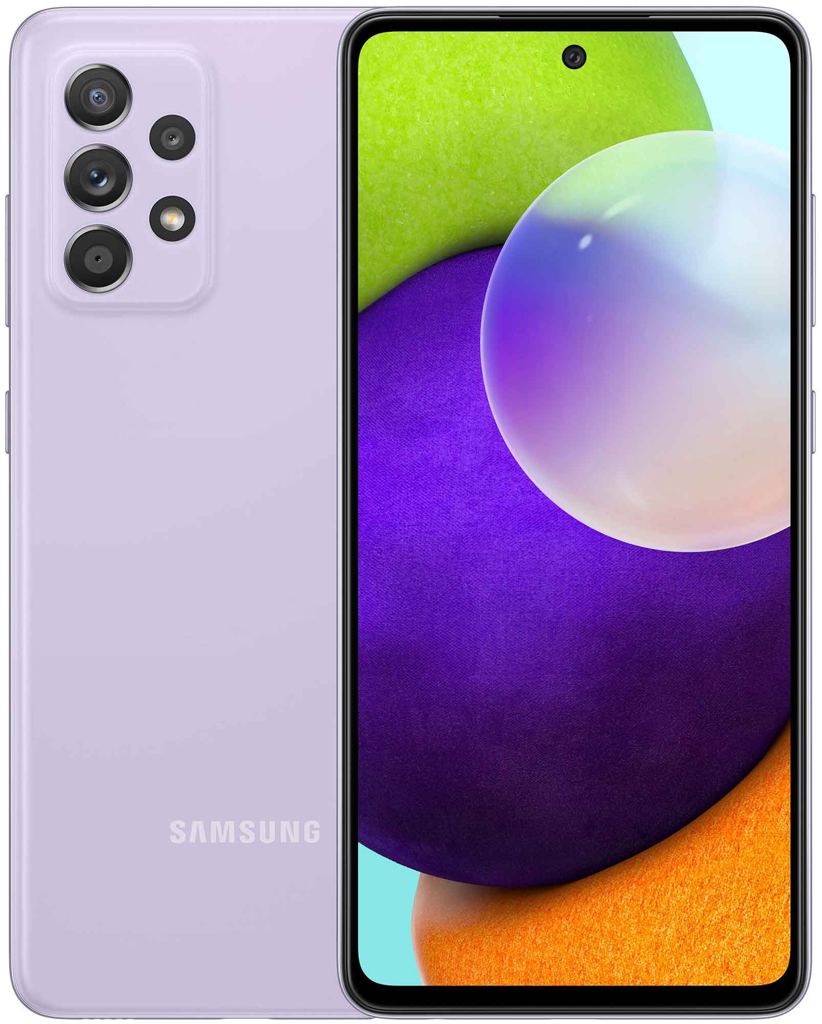 Смартфон Samsung Galaxy A52F 6/128Gb (SM-A525FLVDCAU) Lavender - фото 1
