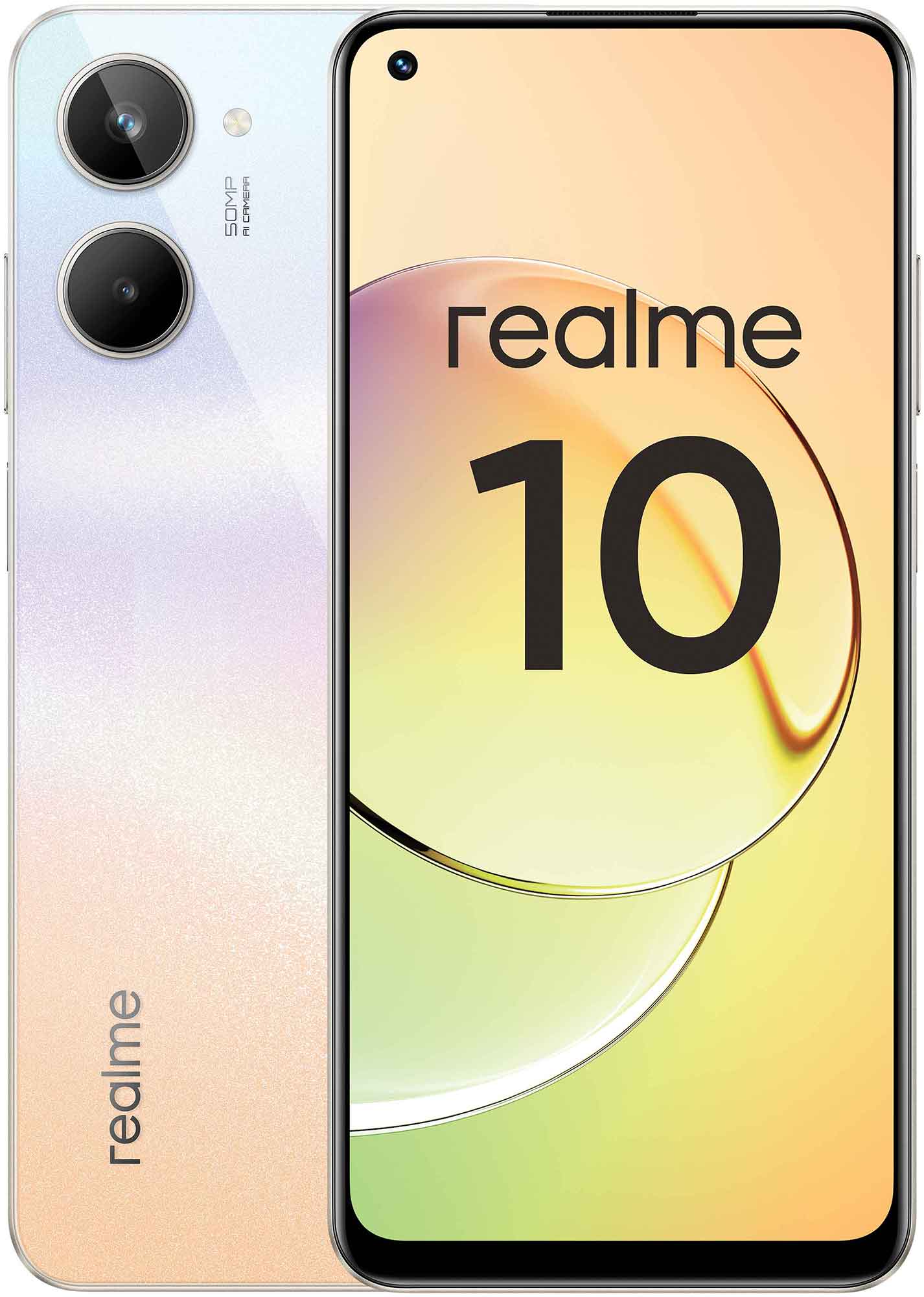 Смартфон Realme 10 8/128Gb White смартфон realme 10 4 128gb white отличное состояние