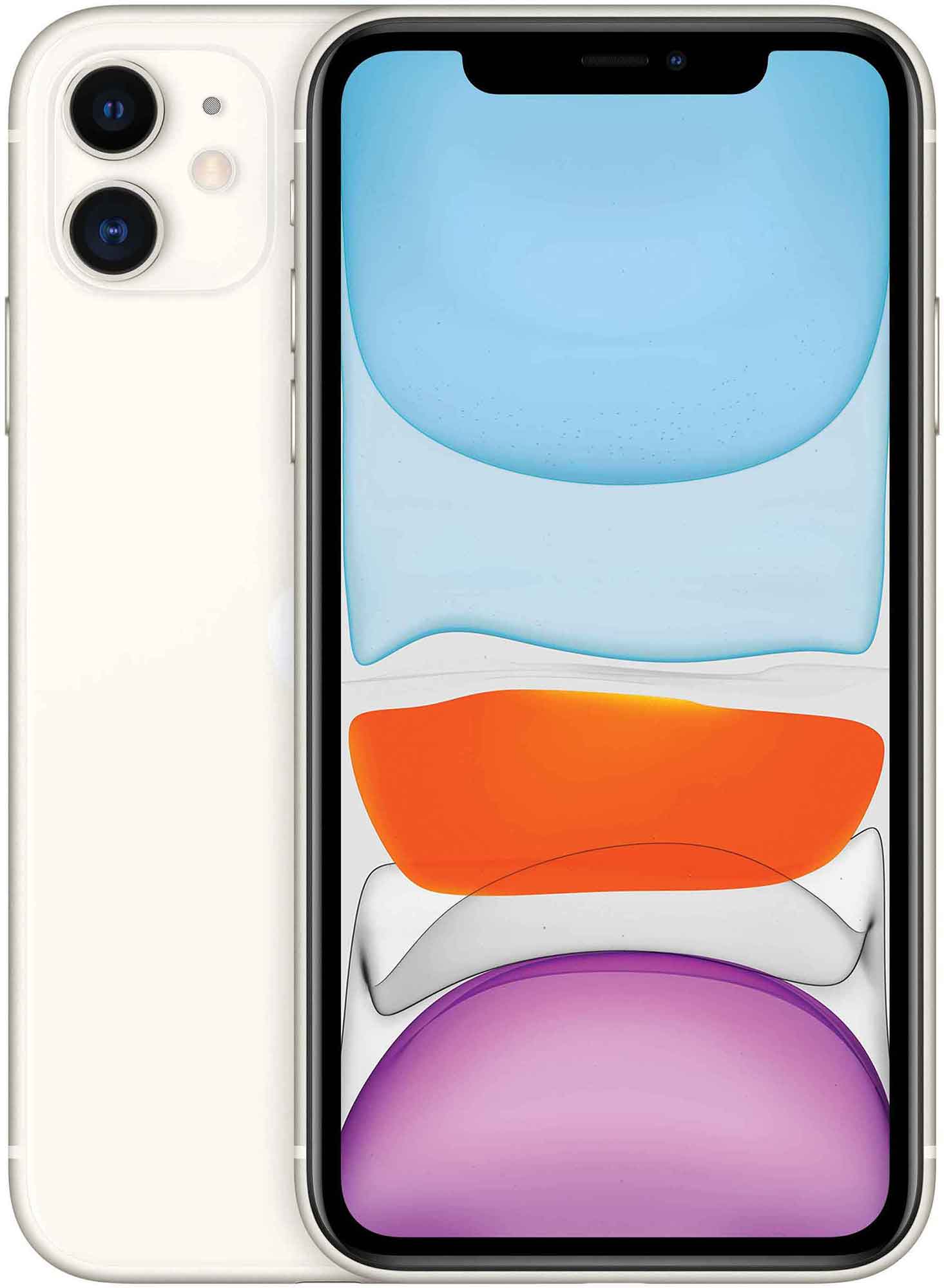Смартфон Apple A2221 iPhone 11 128Gb белый (MHDJ3TH/A) MHDJ3TH/A - фото 1