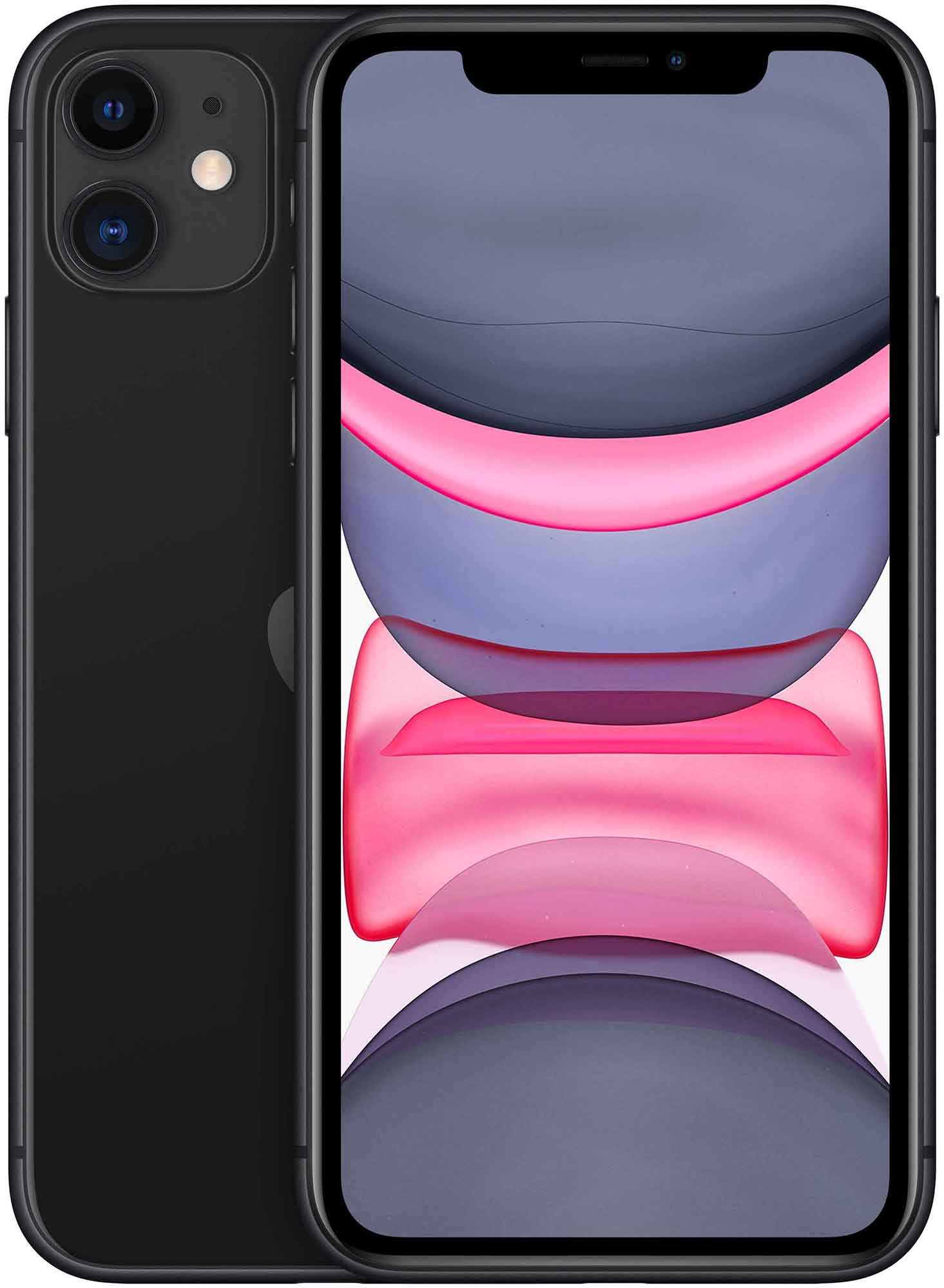 Смартфон Apple A2221 iPhone 11 128Gb черный (MHDH3AA/A)